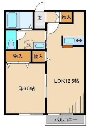 エルメゾン木下の物件間取画像
